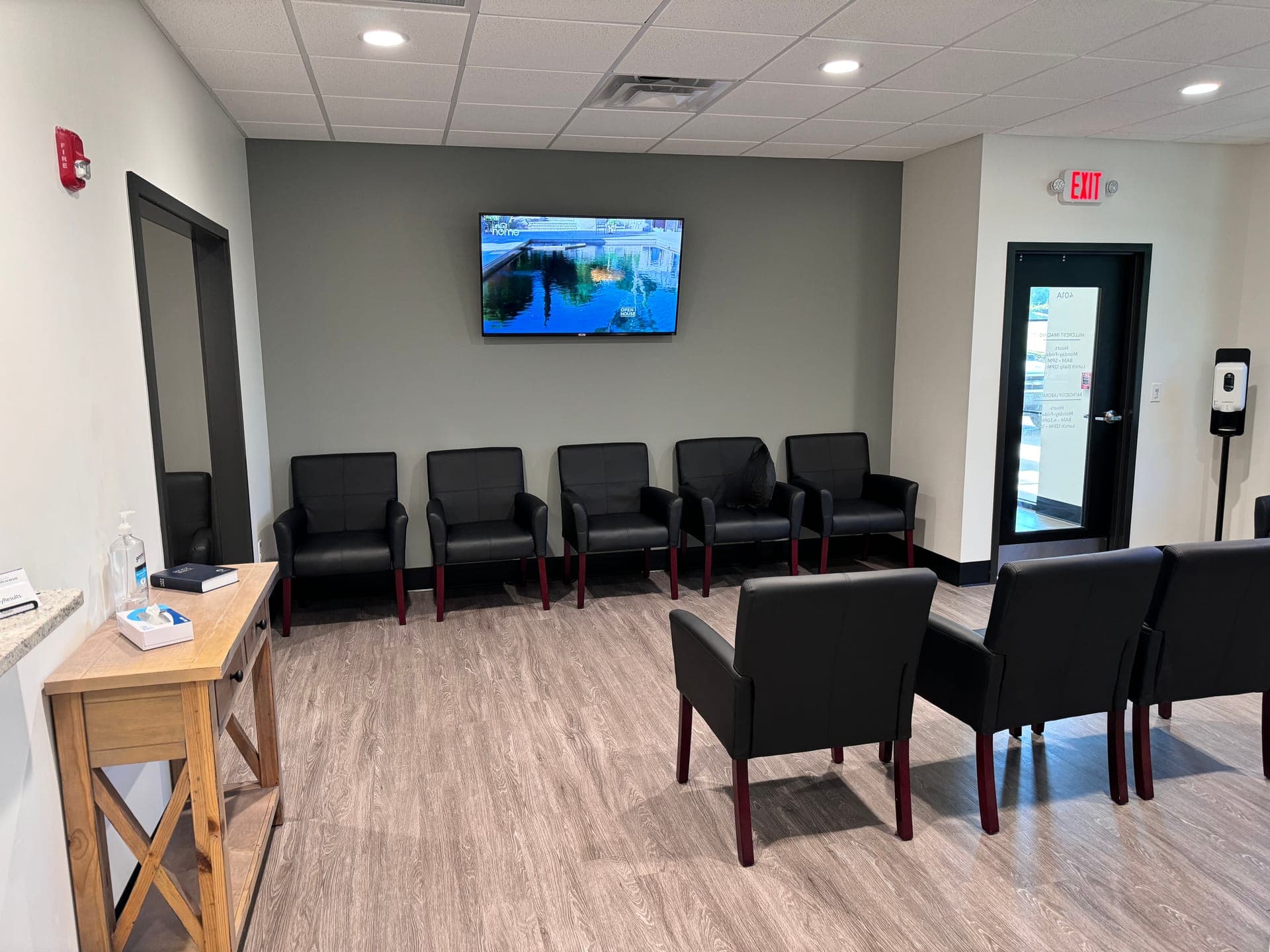 A bright, welcoming waiting room at Wellspring Family Clinic